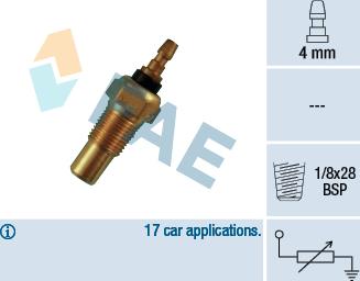 FAE 32310 - Датчик, температура охлаждающей жидкости autodnr.net