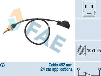 FAE 32424 - Датчик, температура охлаждающей жидкости autodnr.net