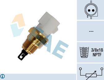 FAE 33440 - Датчик, температура впускаемого воздуха avtokuzovplus.com.ua