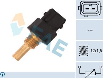 FAE 33590 - Датчик, температура охолоджуючої рідини autocars.com.ua