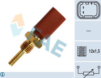 FAE 33710 - Датчик, температура охолоджуючої рідини autocars.com.ua