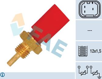 FAE 33725 - Датчик, температура охлаждающей жидкости autodnr.net