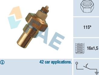 FAE 35150 - Датчик, температура охолоджуючої рідини autocars.com.ua