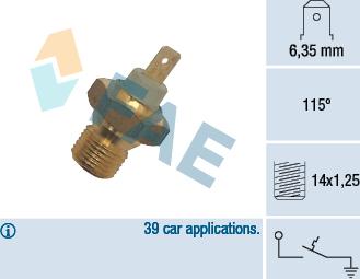 FAE 35270 - Датчик, температура охолоджуючої рідини autocars.com.ua