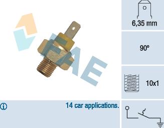 FAE 35345 - Датчик, температура охолоджуючої рідини autocars.com.ua