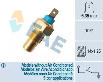 FAE 35370 - Датчик, температура охолоджуючої рідини autocars.com.ua
