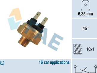 FAE 35430 - Датчик, температура охлаждающей жидкости autodnr.net