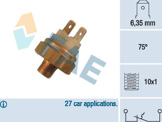 FAE 35450 - Датчик, температура охолоджуючої рідини autocars.com.ua