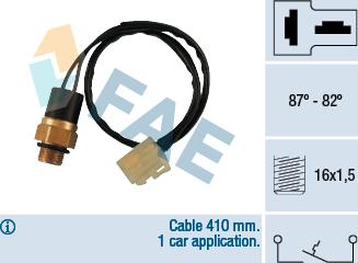 FAE 36240 - Термовимикач, вентилятор радіатора / кондиціонера autocars.com.ua