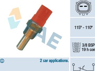 FAE 36400 - Термовимикач, вентилятор радіатора / кондиціонера autocars.com.ua