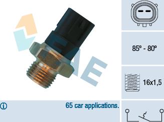 FAE 36480 - Термовимикач, вентилятор радіатора / кондиціонера autocars.com.ua