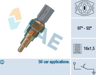 FAE 36660 - Термовыключатель, вентилятор радиатора / кондиционера avtokuzovplus.com.ua