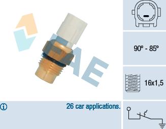 FAE 36710 - Термовимикач, вентилятор радіатора / кондиціонера autocars.com.ua