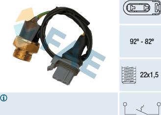 FAE 37510 - Термовимикач, вентилятор радіатора / кондиціонера autocars.com.ua