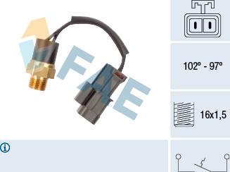 FAE 37520 - Термовыключатель, вентилятор радиатора / кондиционера autodnr.net