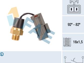 FAE 37560 - Термовимикач, вентилятор радіатора / кондиціонера autocars.com.ua