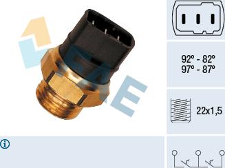 FAE 38150 - Термовыключатель, вентилятор радиатора / кондиционера autodnr.net