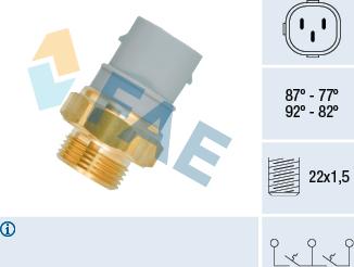 FAE 38160 - Термовыключатель, вентилятор радиатора / кондиционера autodnr.net