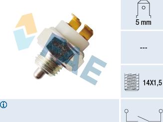 FAE 40270 - Датчик, контактний перемикач, фара заднього ходу autocars.com.ua