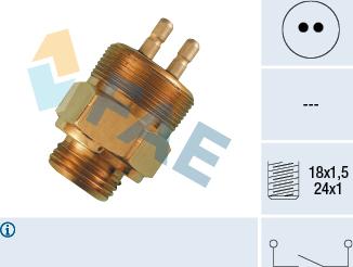 FAE 40610 - Датчик, контактний перемикач, фара заднього ходу autocars.com.ua