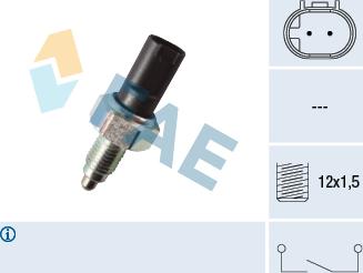 FAE 40755 - Датчик, контактний перемикач, фара заднього ходу autocars.com.ua