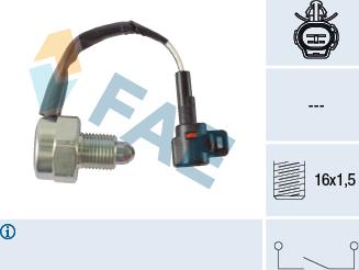 FAE 40842 - Датчик, контактний перемикач, фара заднього ходу autocars.com.ua