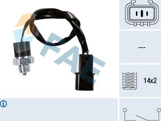 FAE 40897 - Датчик, контактний перемикач, фара заднього ходу autocars.com.ua