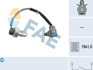 FAE 40987 - Датчик, контактний перемикач, фара заднього ходу autocars.com.ua