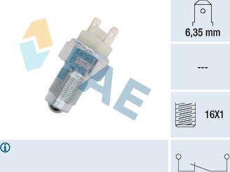 FAE 41040 - Датчик, контактний перемикач, фара заднього ходу autocars.com.ua