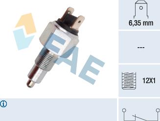 FAE 41070 - Датчик, контактний перемикач, фара заднього ходу autocars.com.ua