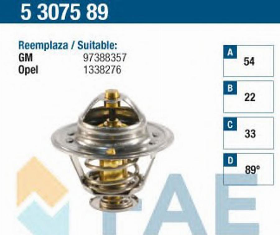 FAE 5307589 - Термостат, охлаждающая жидкость autodnr.net