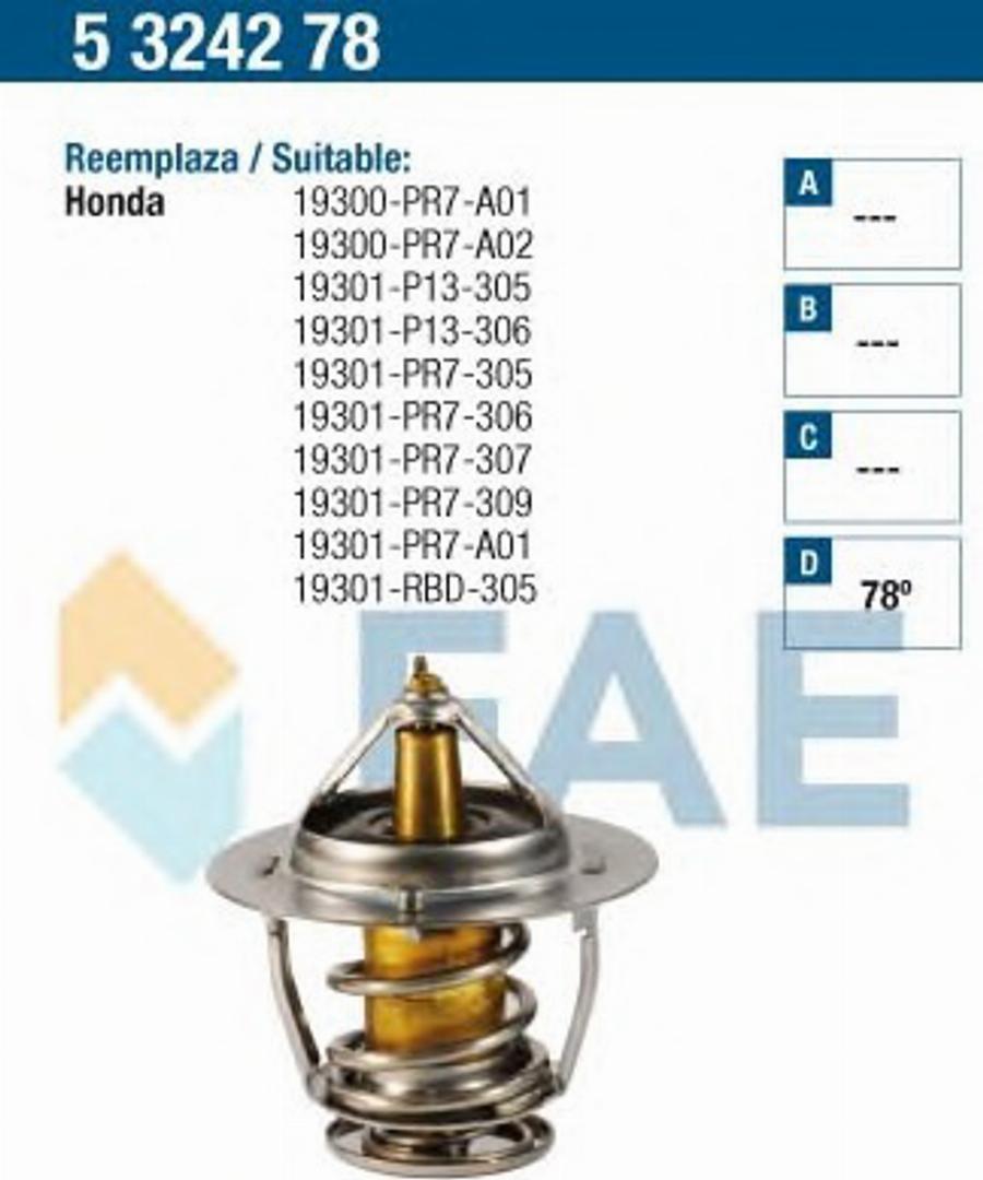 FAE 5324278 - Термостат, охлаждающая жидкость autodnr.net