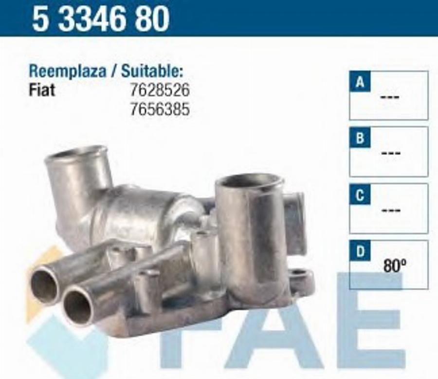 FAE 5334680 - Термостат, охолоджуюча рідина autocars.com.ua