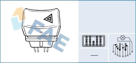 FAE 61260 - Покажчик аварійної сигналізації autocars.com.ua