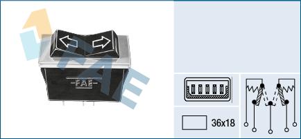 FAE 62540 - Вимикач, стеклолод'емнік autocars.com.ua