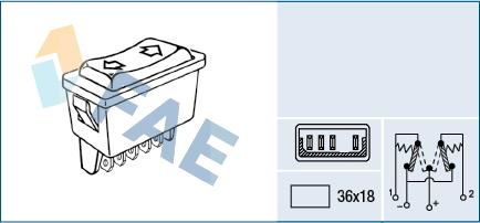 FAE 62600 - Вимикач, стеклолод'емнік autocars.com.ua