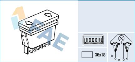 FAE 62650 - Вимикач, стеклолод'емнік autocars.com.ua