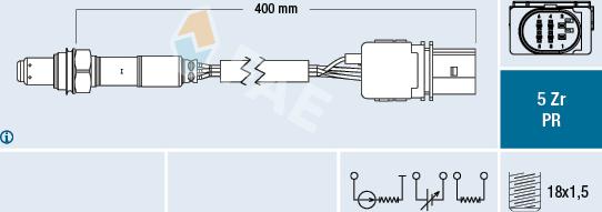 FAE 75033 - Лямбда-зонд autocars.com.ua