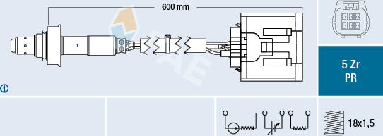 FAE 75089 - Лямбда-зонд autocars.com.ua