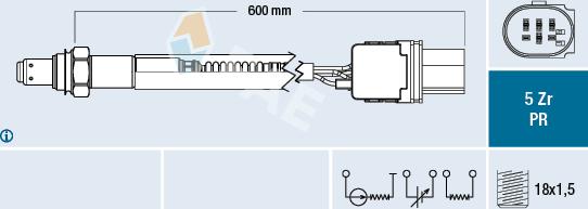 FAE 75109 - Лямбда-зонд autocars.com.ua