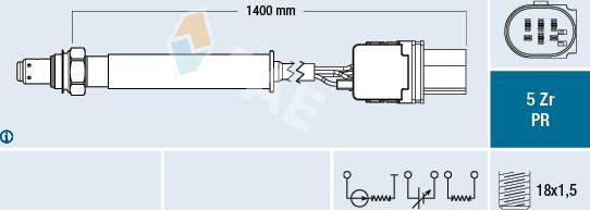 FAE 75113 - Лямбда-зонд autocars.com.ua