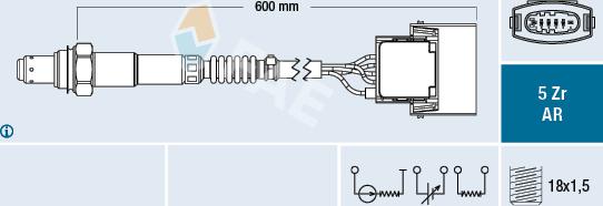 FAE 75145 - Лямбда-зонд autocars.com.ua