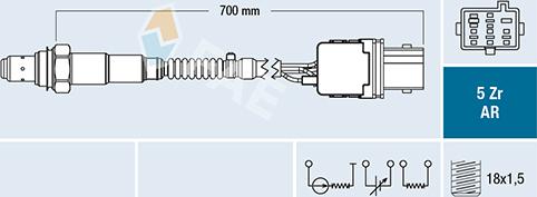 FAE 75151 - Лямбда-зонд autocars.com.ua