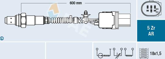 FAE 75159 - Лямбда-зонд autocars.com.ua