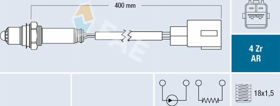 FAE 75603 - Лямбда-зонд autocars.com.ua