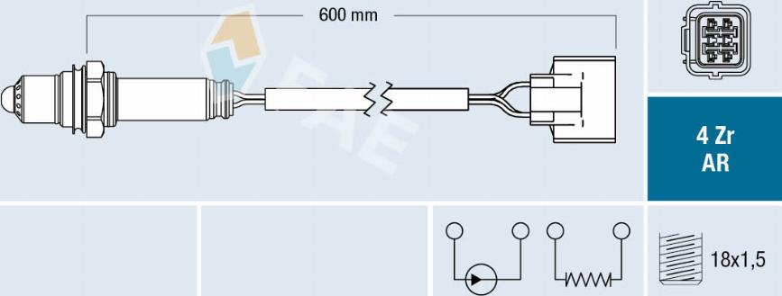 FAE 75604 - Лямбда-зонд autocars.com.ua