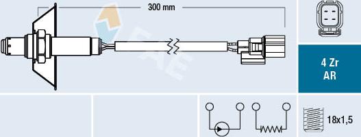 FAE 75608 - Лямбда-зонд autocars.com.ua