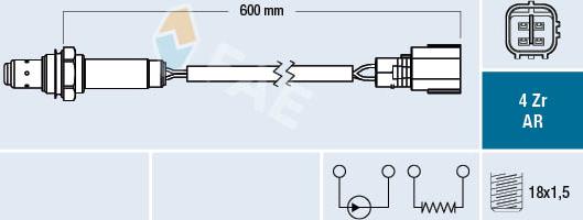 FAE 75611 - Лямбда-зонд autocars.com.ua