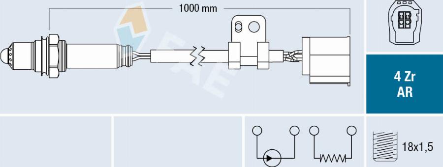 FAE 75612 - Лямбда-зонд autocars.com.ua