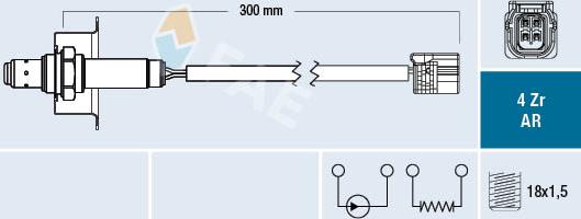 FAE 75622 - Лямбда-зонд autocars.com.ua